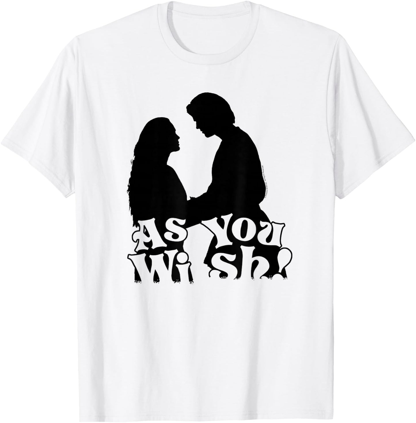 Princess Bride As You Wish Solid Silhouette Retro Movie T-Shirt - T-Shirt | White