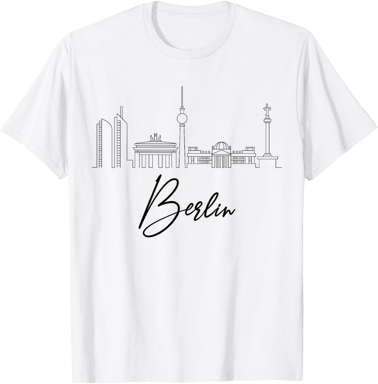 Berlin Skyline Souvenir Capital Germany Europe T-Shirt - T-Shirt | White