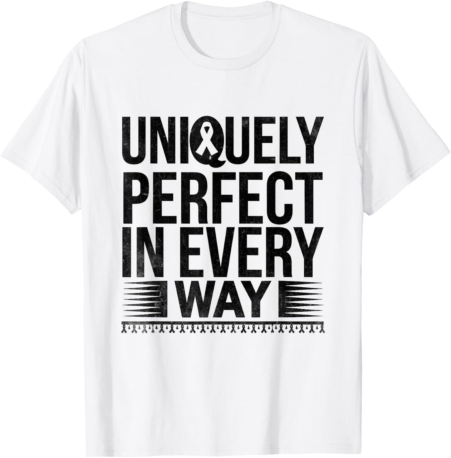 Uniquely Perfect In Every Way Down Syndrome Awareness Month T-Shirt - T-Shirt | White