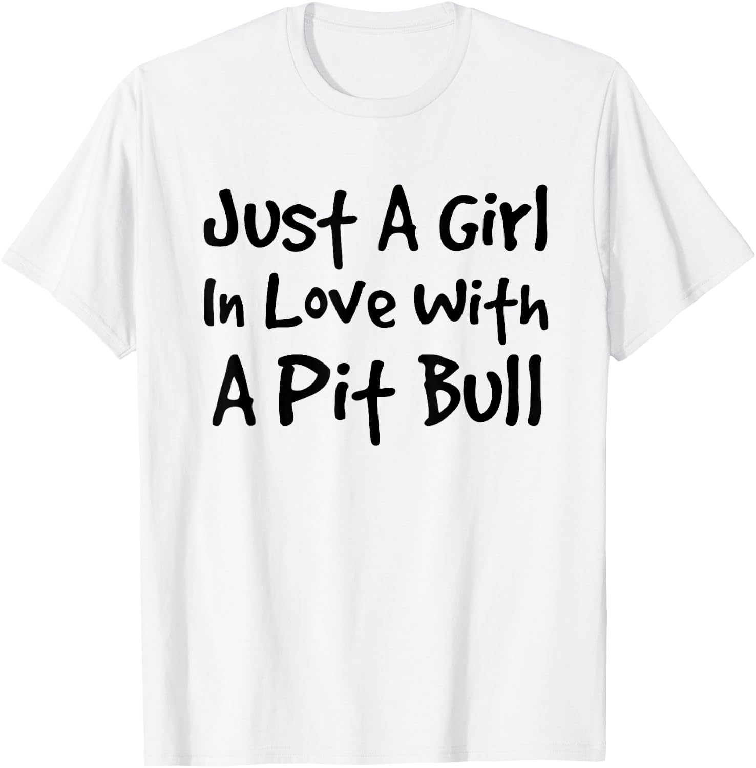 Girl In Love With A Pit Bull | Pitbull Dog Women T-Shirt - T-Shirt | White