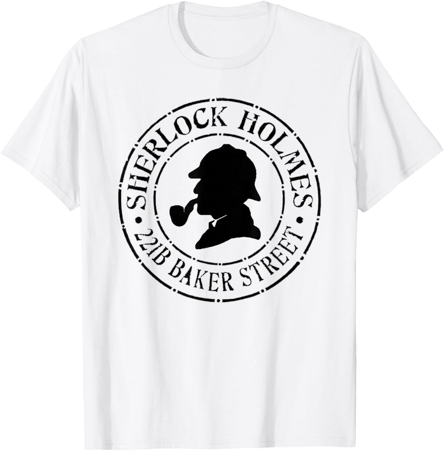 Sherlock Holmes Quotes 221B Baker St. British Detective T-Shirt - T-Shirt | White