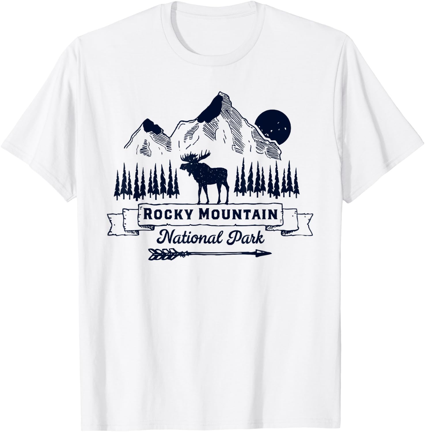 Rocky Mountain National Park Shirt Vintage Souvenir Clothing T-Shirt - T-Shirt | White