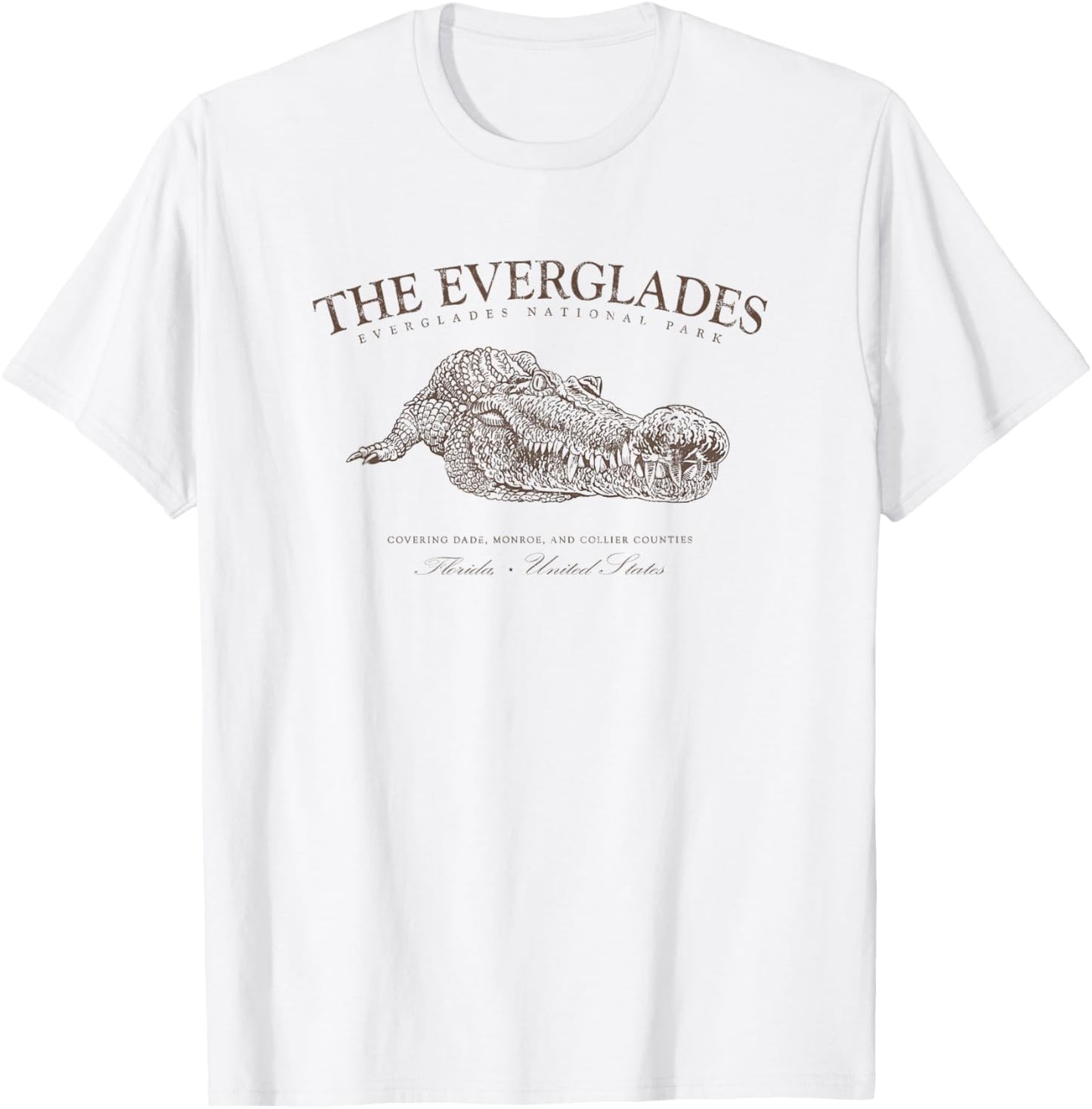 The Everglades National Park Florida Alligator River T-Shirt - T-Shirt | White