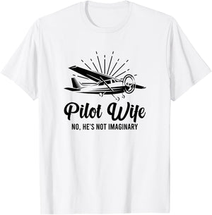 Proud Pilot Wife Of A Pilot Wife Airplane Pilot Wife T-Shirt - T-Shirt | White