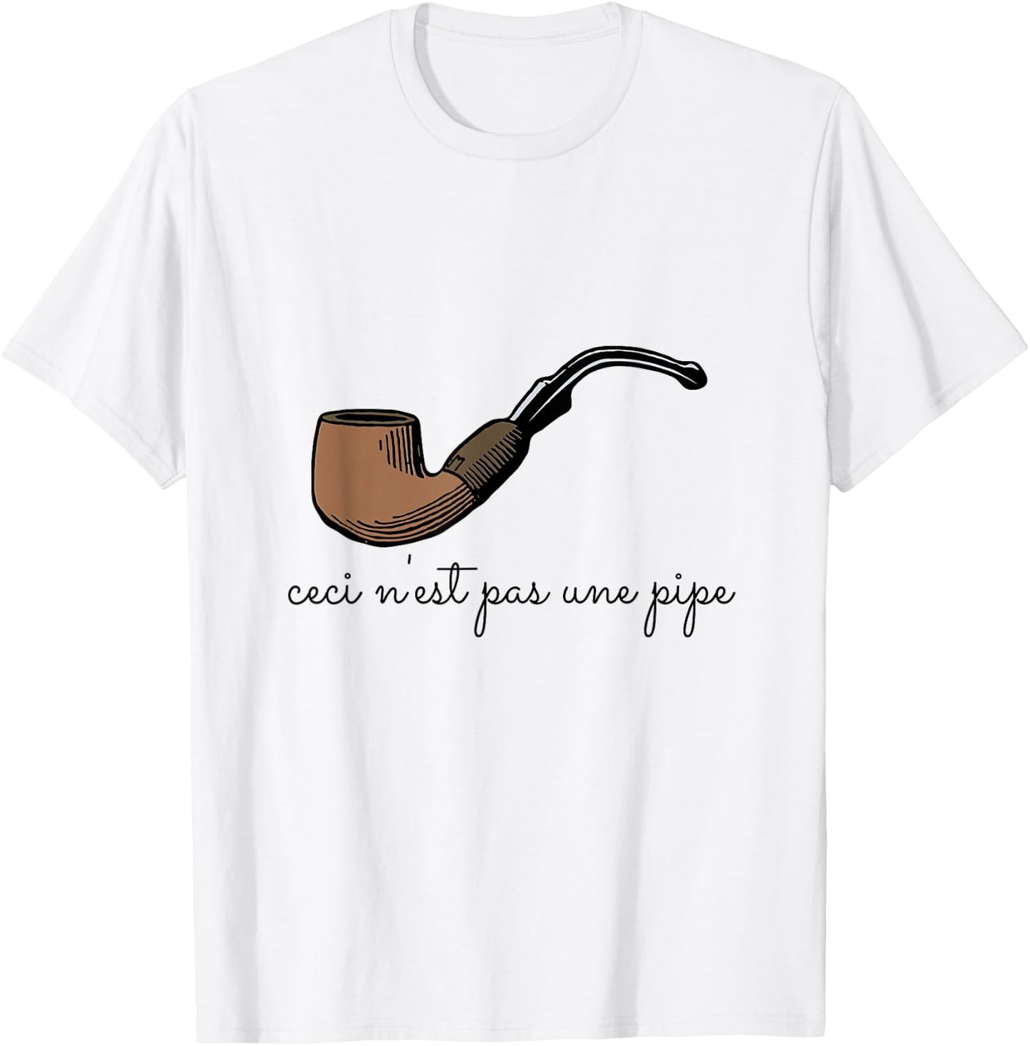 Ceci N'est Pas Une Pipe Cute Art This is Not a Pipe T-Shirt - T-Shirt | White