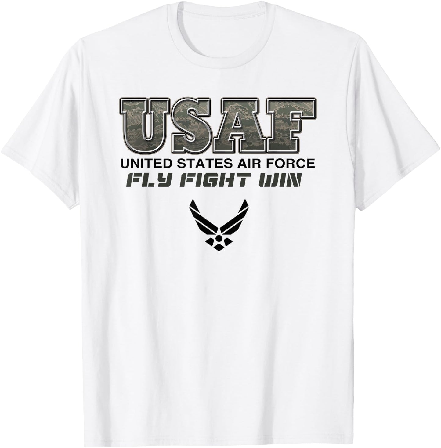 Usaf - United States Air Force Fly Fight Win T-Shirt - T-Shirt | White