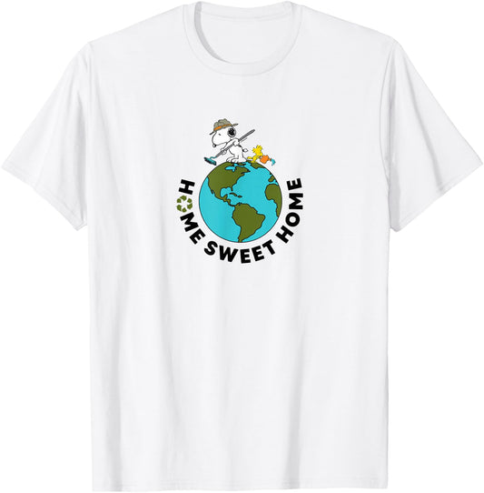 Peanuts - Earth Day Snoopy Home Sweet Home T-Shirt - T-Shirt | White
