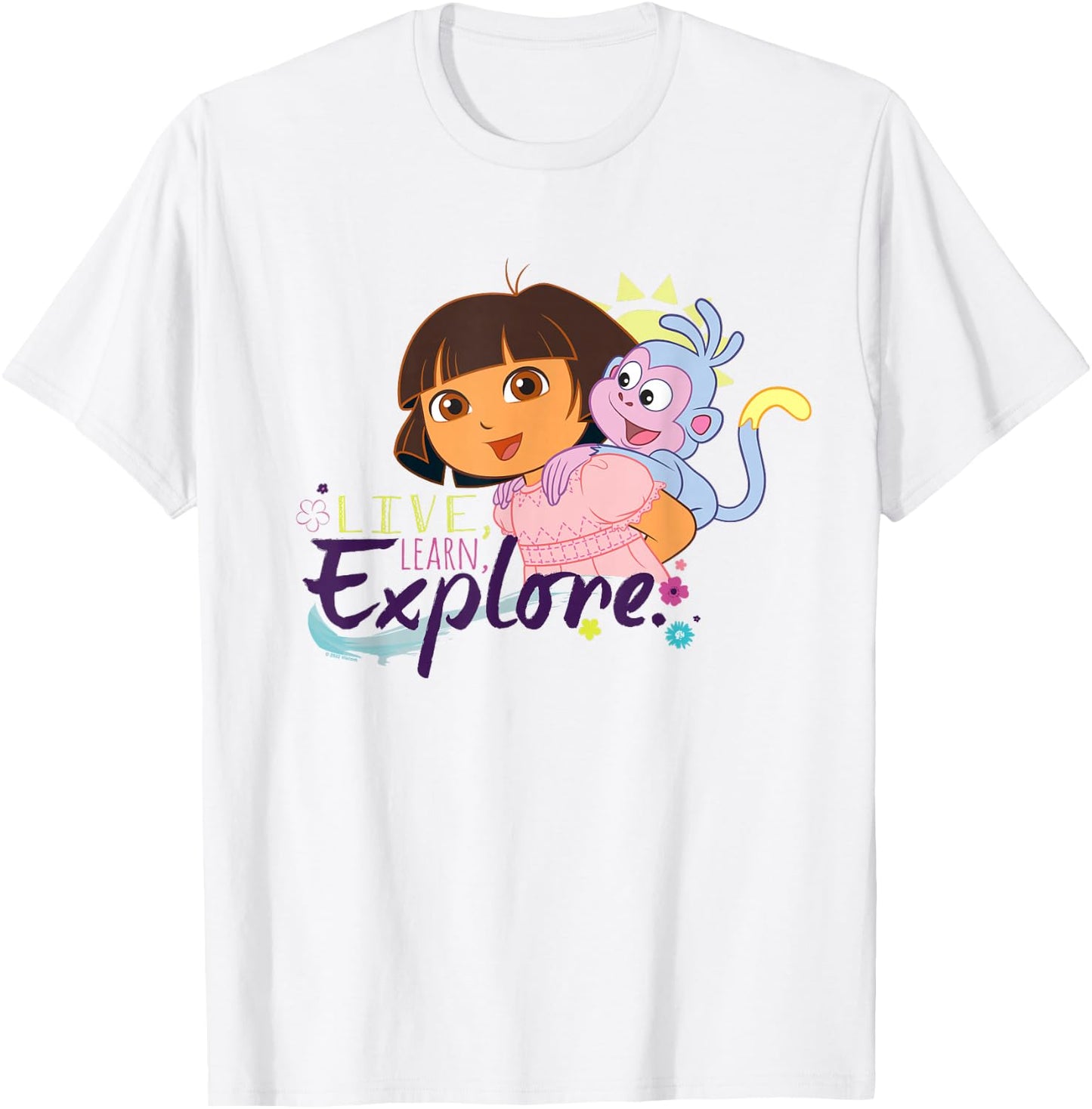 Dora the Explorer Live, Learn, Explore T-Shirt - T-Shirt | White