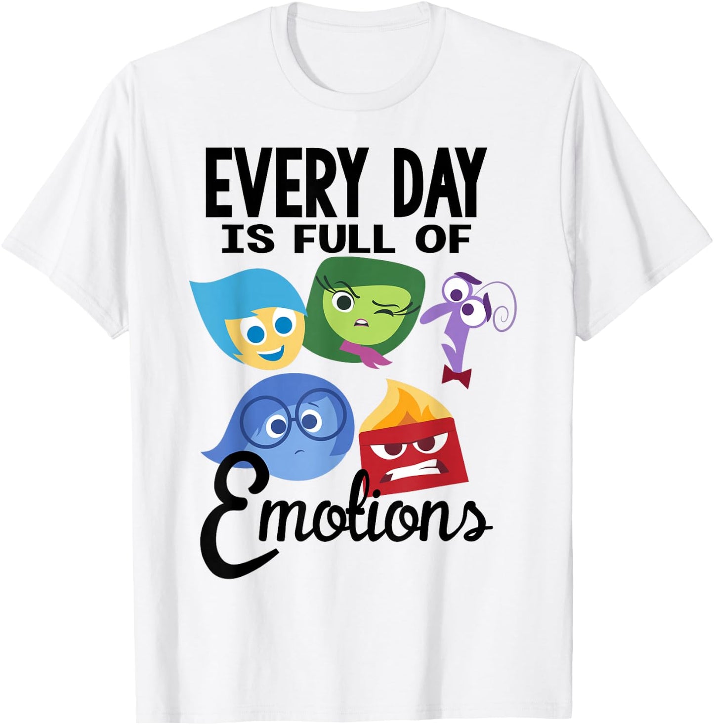 Disney Pixar Inside Out Every Day is Full of Emotions Group T-Shirt - T-Shirt | White