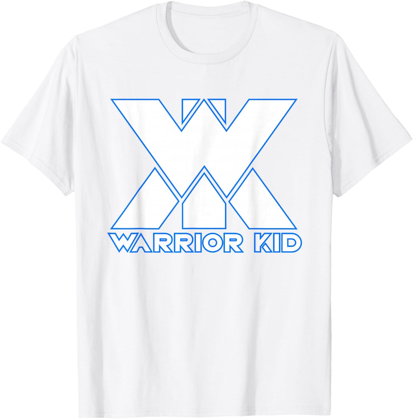 Kids and Adult Official Warrior Kid White and Blue Logo T-Shirt - T-Shirt | White