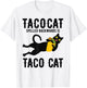 Funny Taco Cat Boys Girls Cinco De Mayo Taco Tuesday T-Shirt - T-Shirt | White