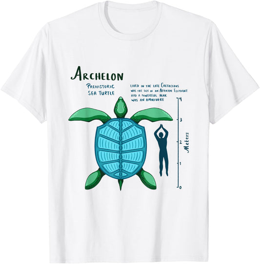 Cretaceous Creatures - Archelon T-Shirt - T-Shirt | White