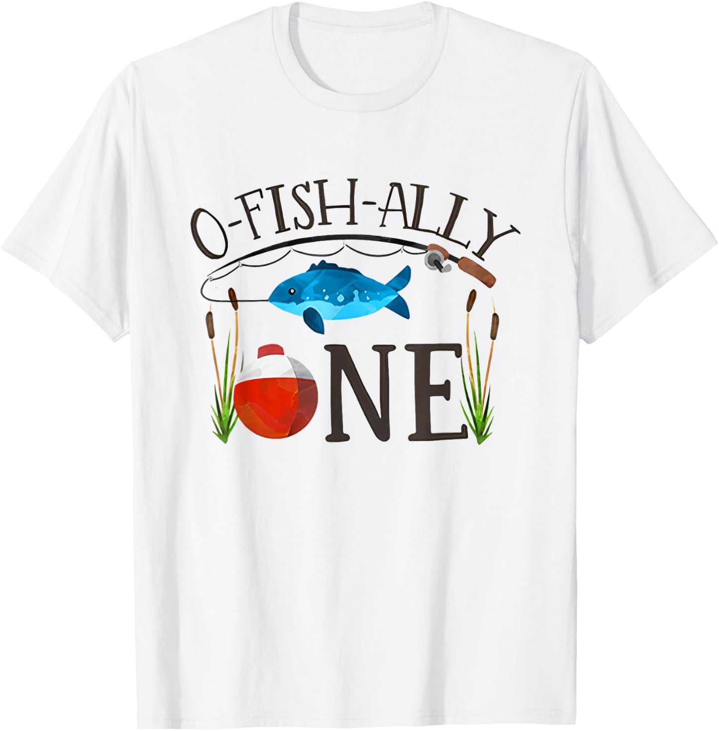 O Fish Ally One 1st Birthday Boy Kids T-Shirt - T-Shirt | White