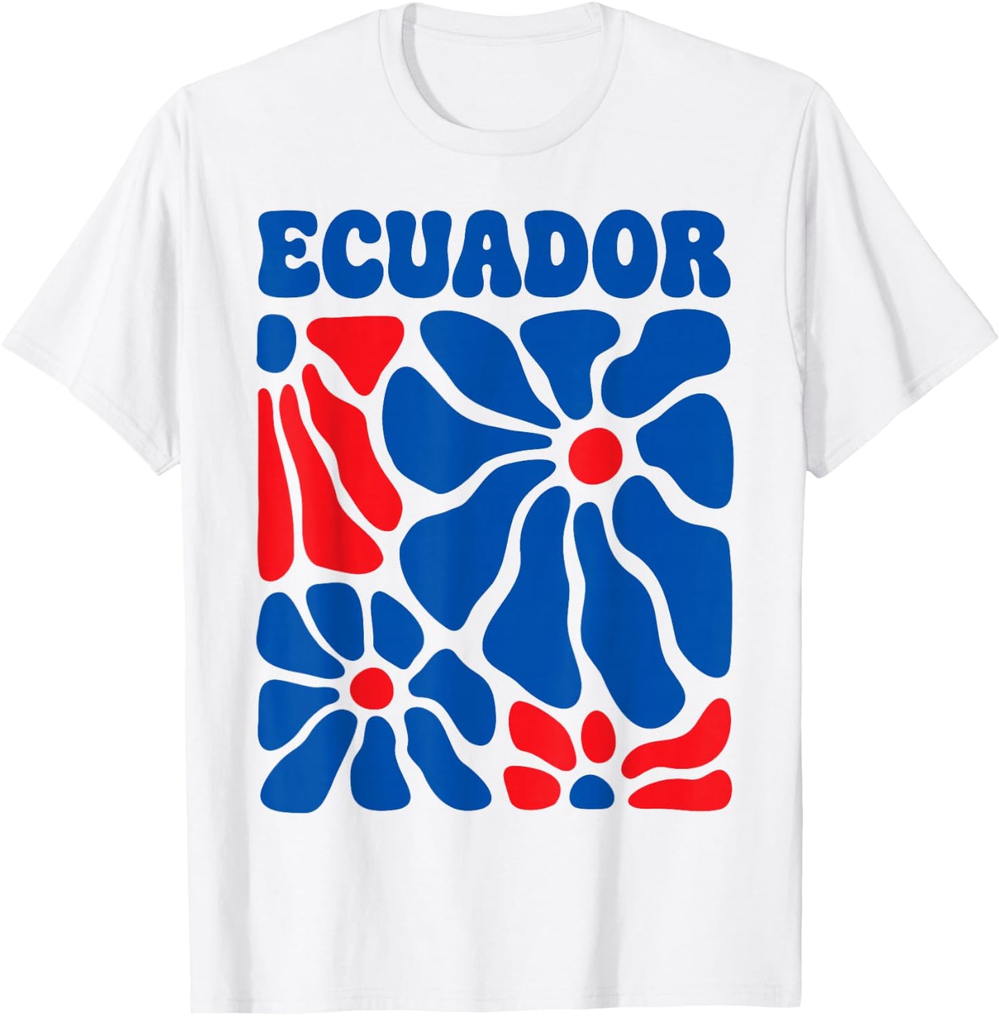 Ecuador Flag Floral Boho Flowers Retro Ecuadorian Girl T-Shirt - T-Shirt | White
