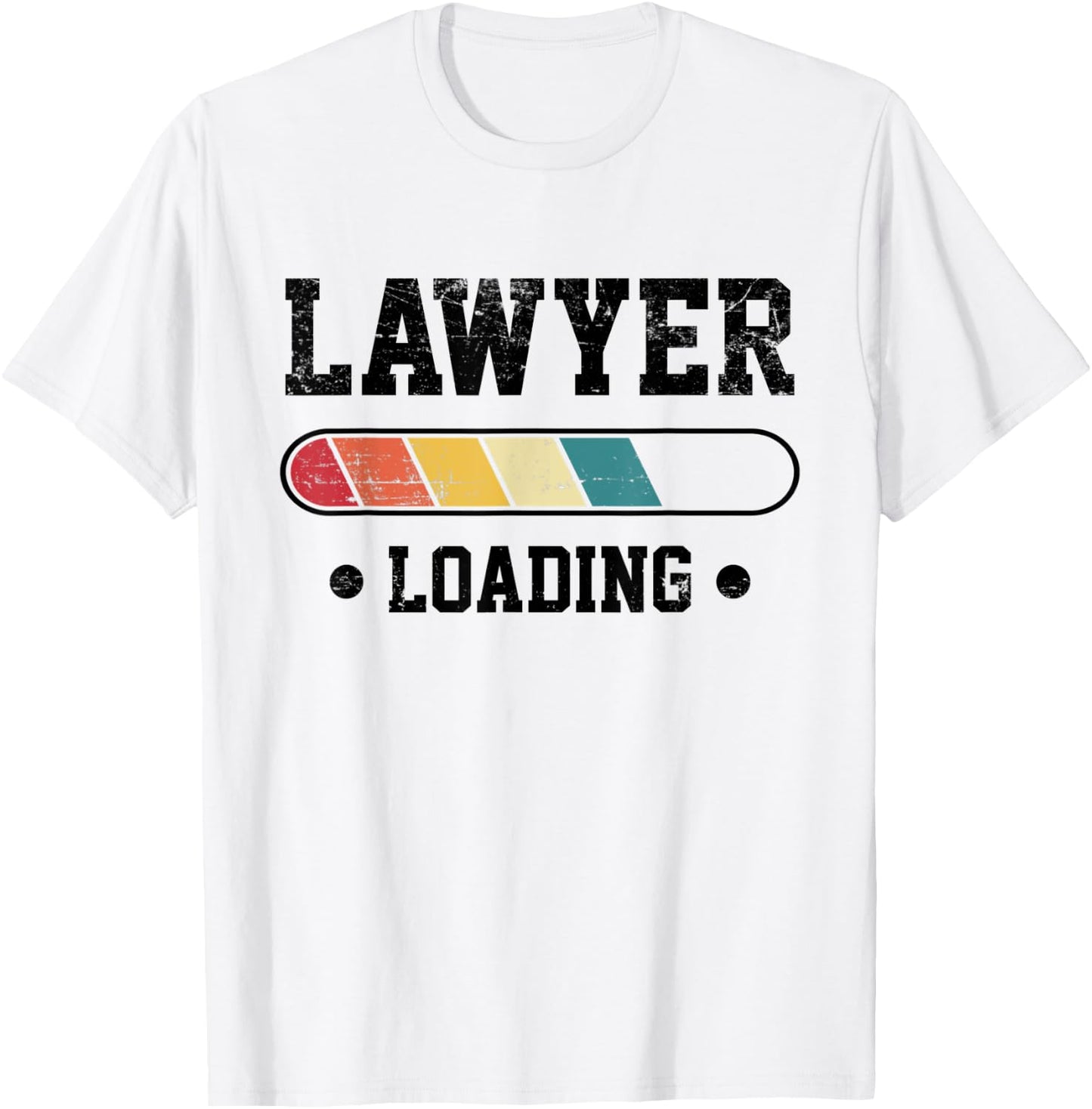 Lawyer Loading, Funny New Lawyer Vintage Law School Graduate T-Shirt - T-Shirt | White