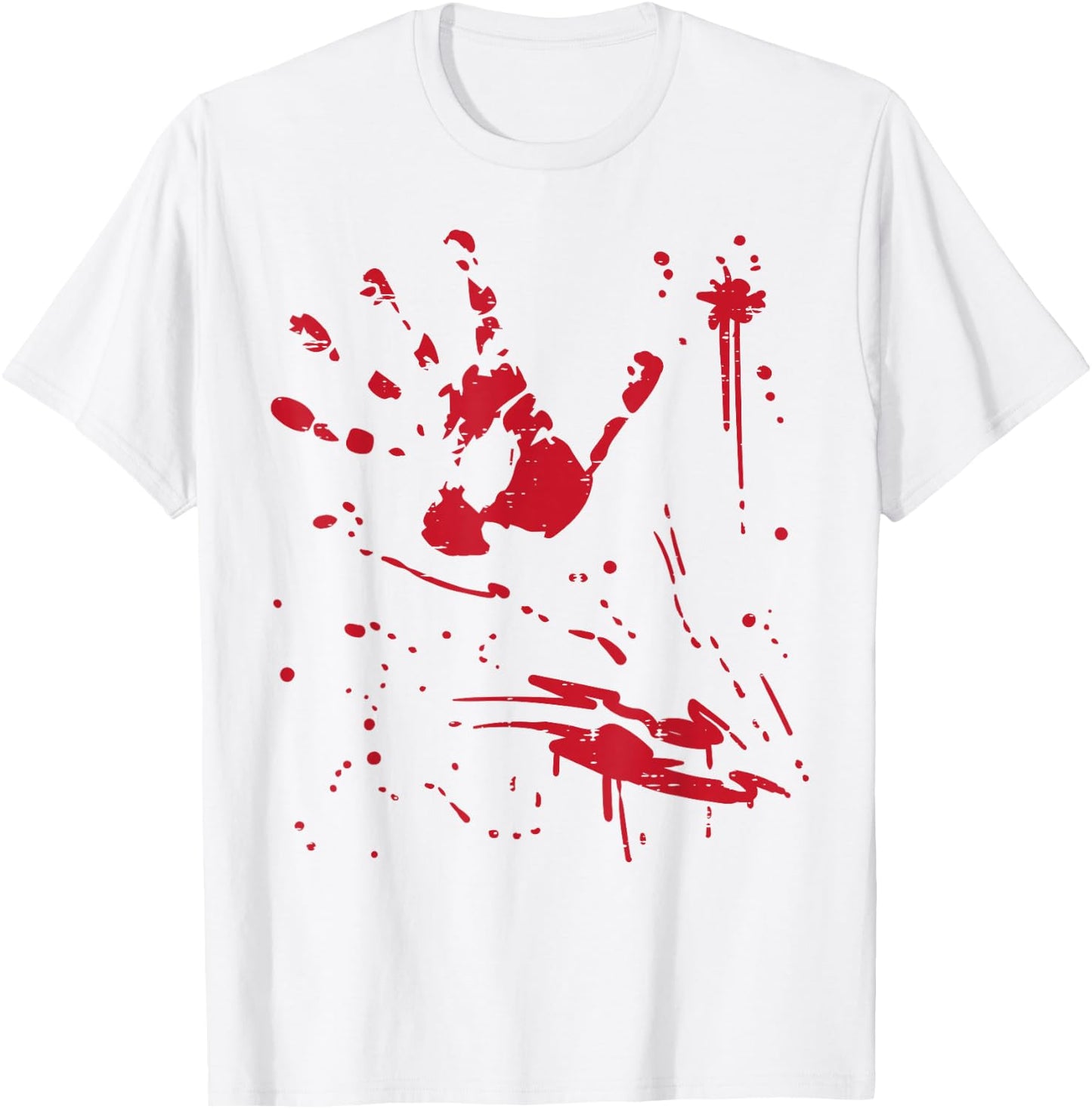 Bloody Handprint Funny Halloween Costume Men Women Kids T-Shirt - T-Shirt | White