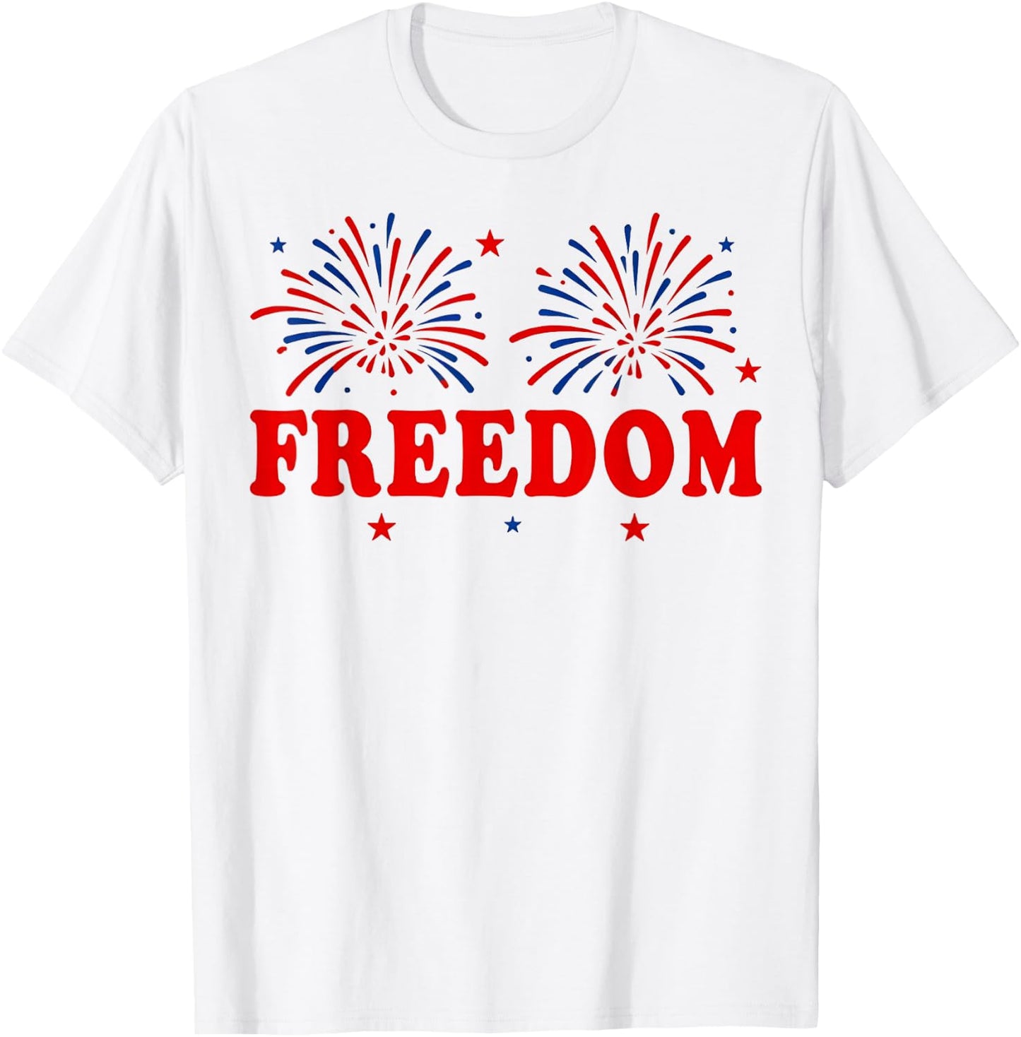 Fireworks 4th of July Couple I Love The Taste of Freedom T-Shirt - T-Shirt | White