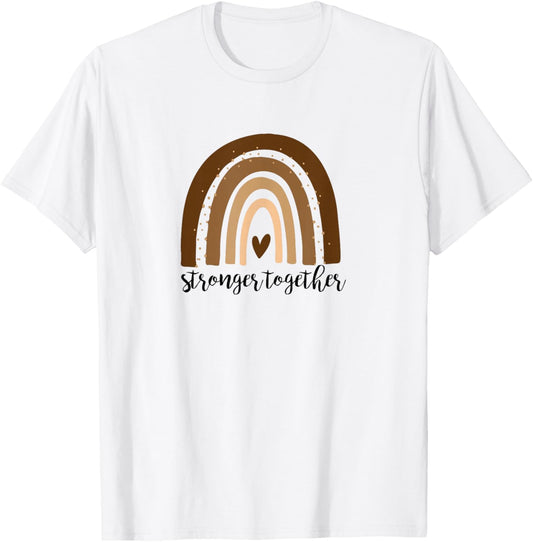 Stronger Together Rainbow T-Shirt - T-Shirt | White