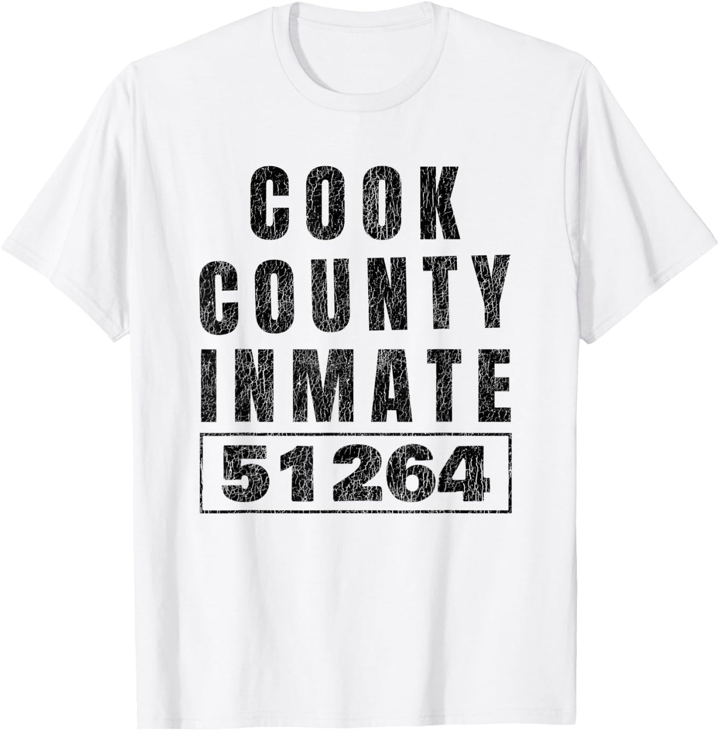 Prison Inmate Halloween Costume Cook County Illinois Orange T-Shirt - T-Shirt | White