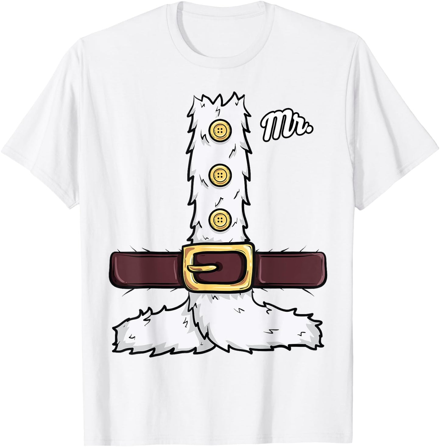 Funny Santa Claus Matching Couples His and Her Mr Mrs T-Shirt - T-Shirt | White