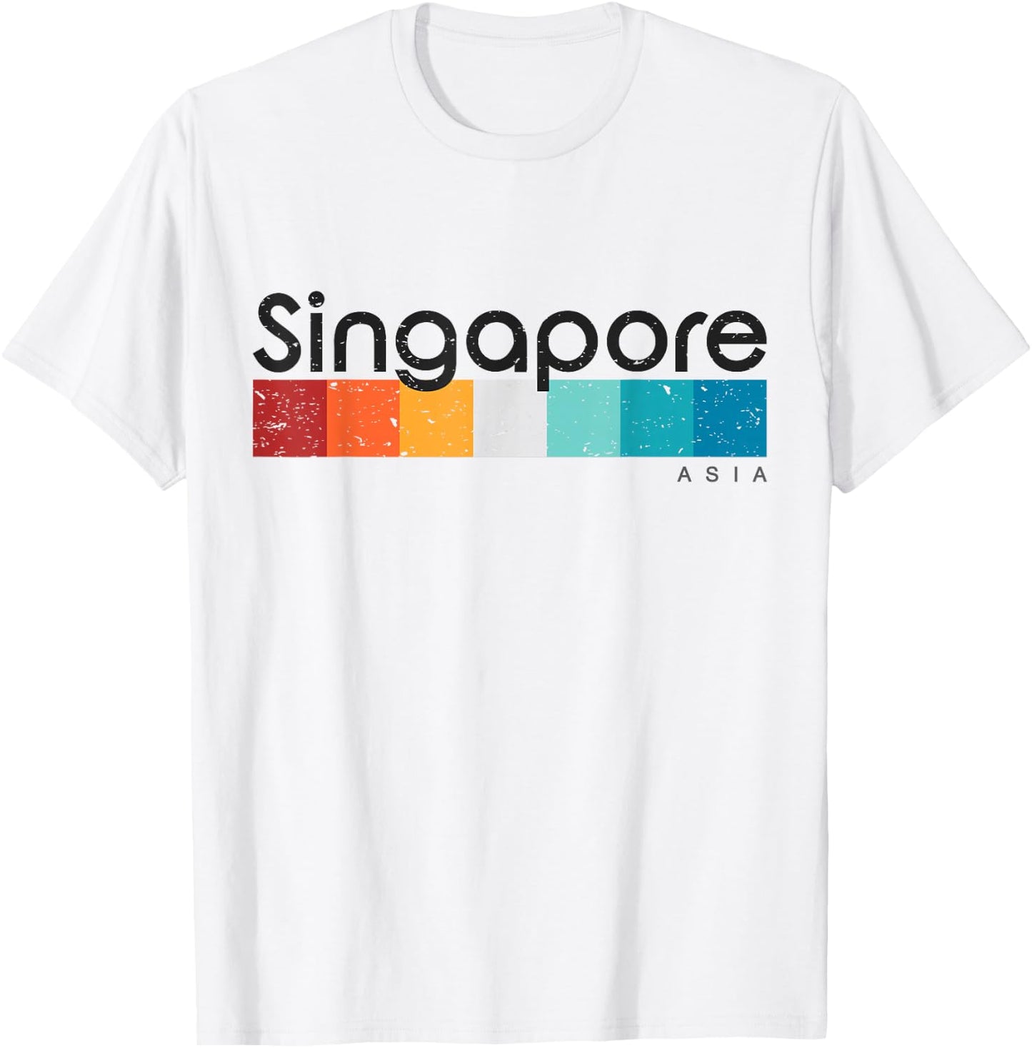 Singapore Asia Retro style Vintage Design T-Shirt - T-Shirt | White