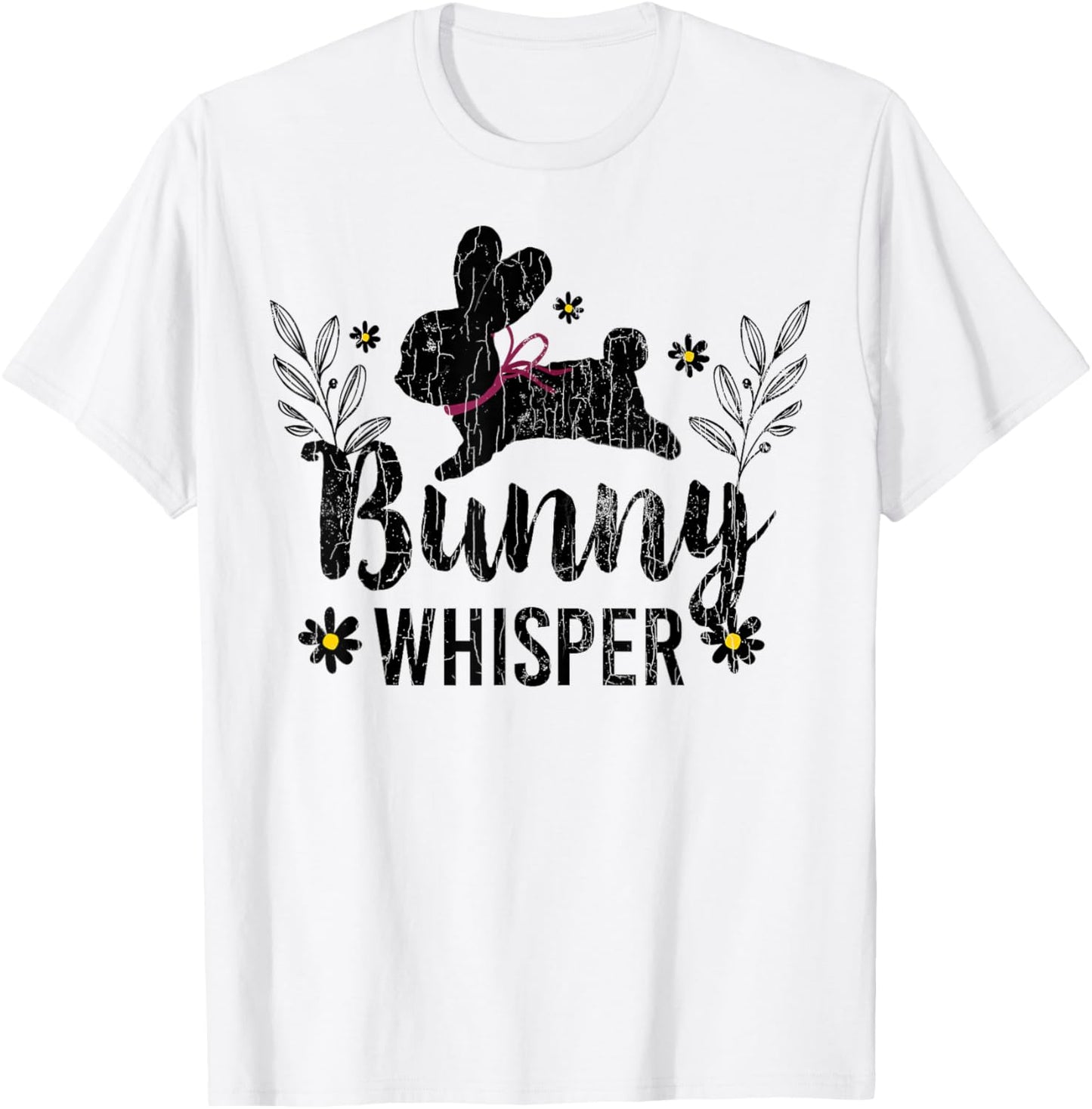 Bunny Whisperer Funny Rabbit Graphic T-Shirt - T-Shirt | White