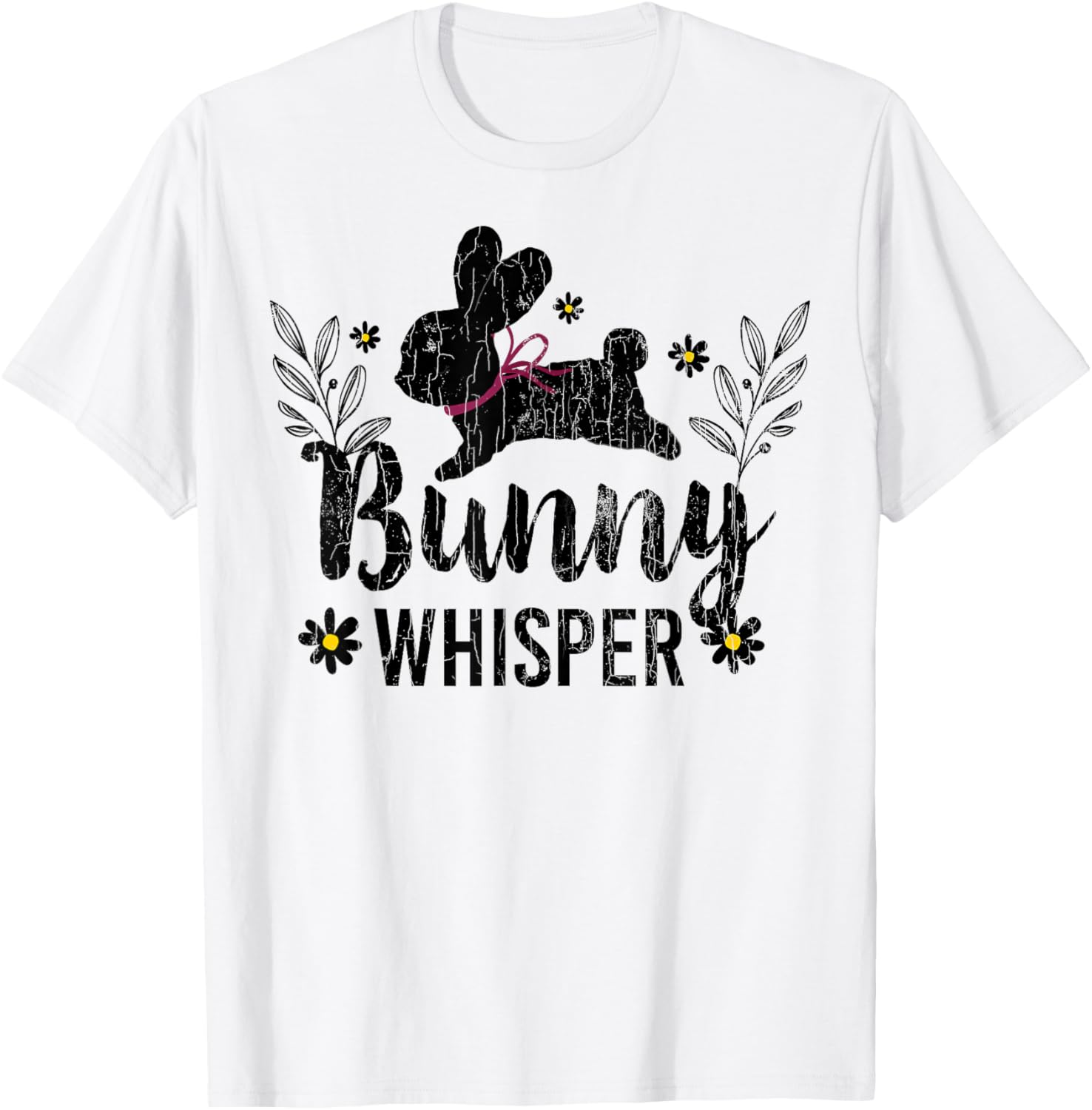 Bunny Whisperer Funny Rabbit Graphic T-Shirt - T-Shirt | White