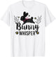 Bunny Whisperer Funny Rabbit Graphic T-Shirt - T-Shirt | White