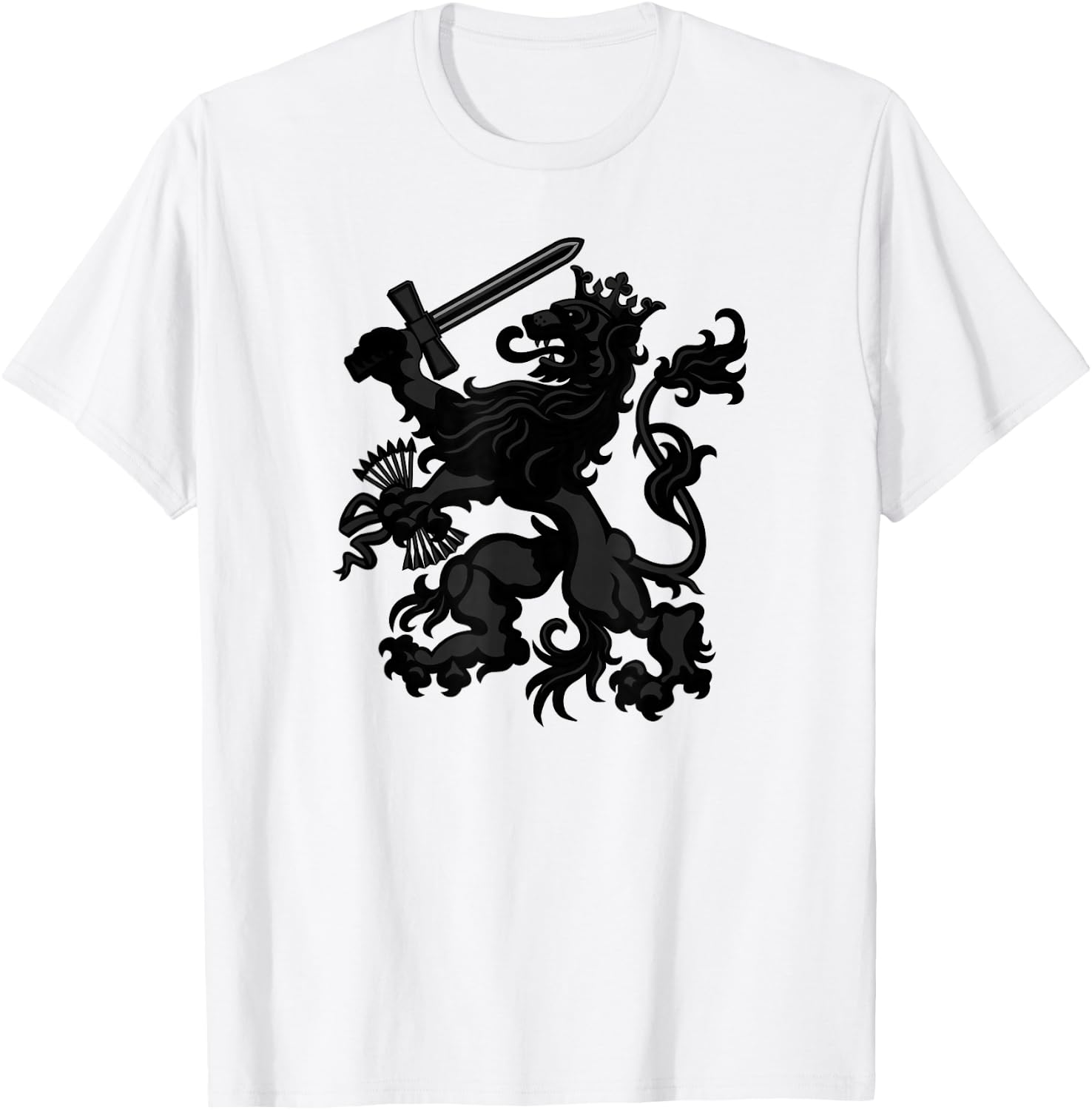 Netherlands Flag Dutch Pride Holland Roots Lion Coat of Arms T-Shirt - T-Shirt | White