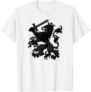 Netherlands Flag Dutch Pride Holland Roots Lion Coat of Arms T-Shirt - T-Shirt | White