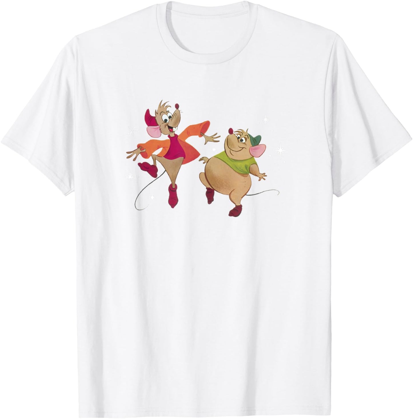 Disney Cinderella Jaq and Gus Sparkle Poster T-Shirt - T-Shirt | White