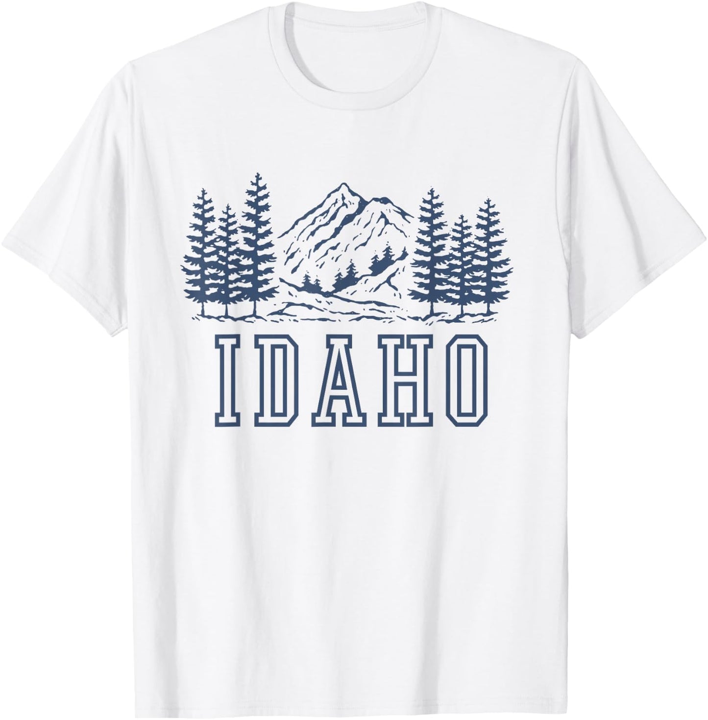 Idaho Vintage Mountain Graphic T-Shirt - T-Shirt | White