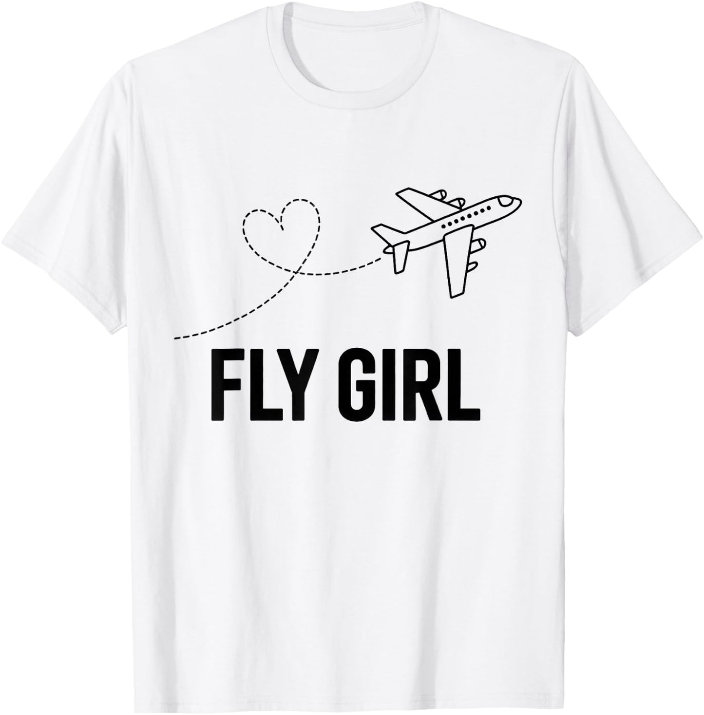 Plane Airplane Flying Aircraft Aviation Fly Girl T-Shirt - T-Shirt | White