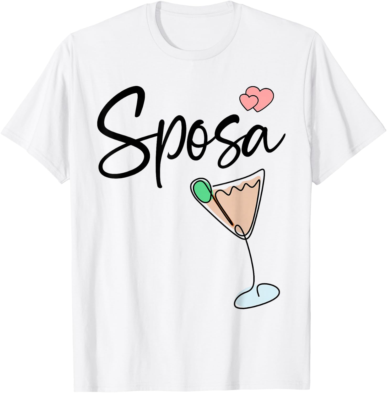Wedding Bridal Party Italy Sposa Italian Bride T-Shirt - T-Shirt | White