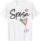 Wedding Bridal Party Italy Sposa Italian Bride T-Shirt - T-Shirt | White