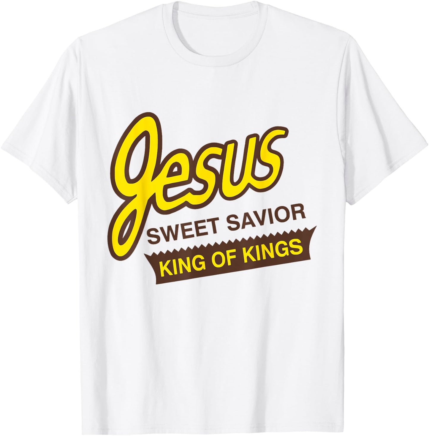 Jesus Sweet Savior King of Kings Christian Faith Design T-Shirt - T-Shirt | White