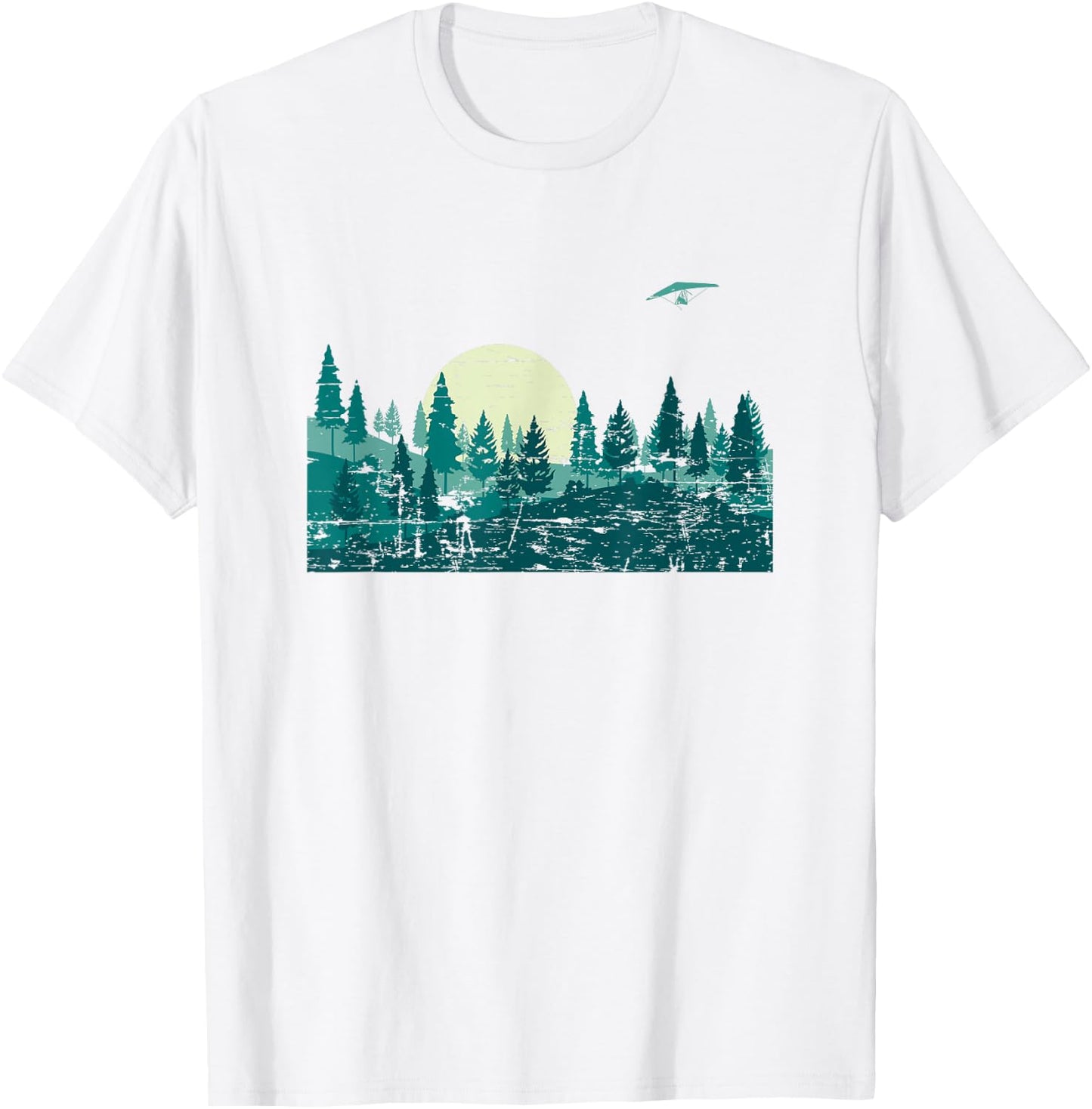 Full Moon Forest Trees Moonlight Outdoors Wildlife Nature T-Shirt - T-Shirt | White