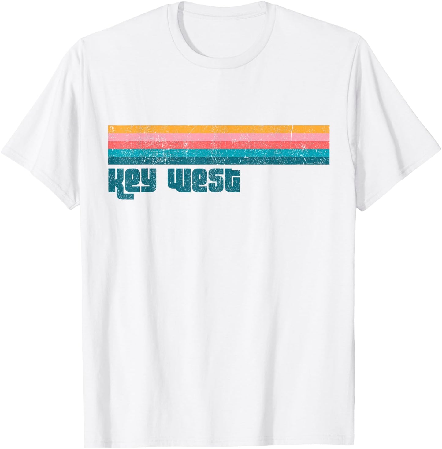 Vintage Key West Florida Keys Retro Beach Cute Summer T-Shirt - T-Shirt | White