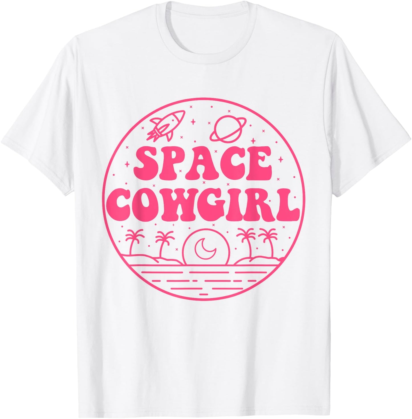Space Cowgirls Bachelorette Party Rodeo Western Aesthetic T-Shirt - T-Shirt | White