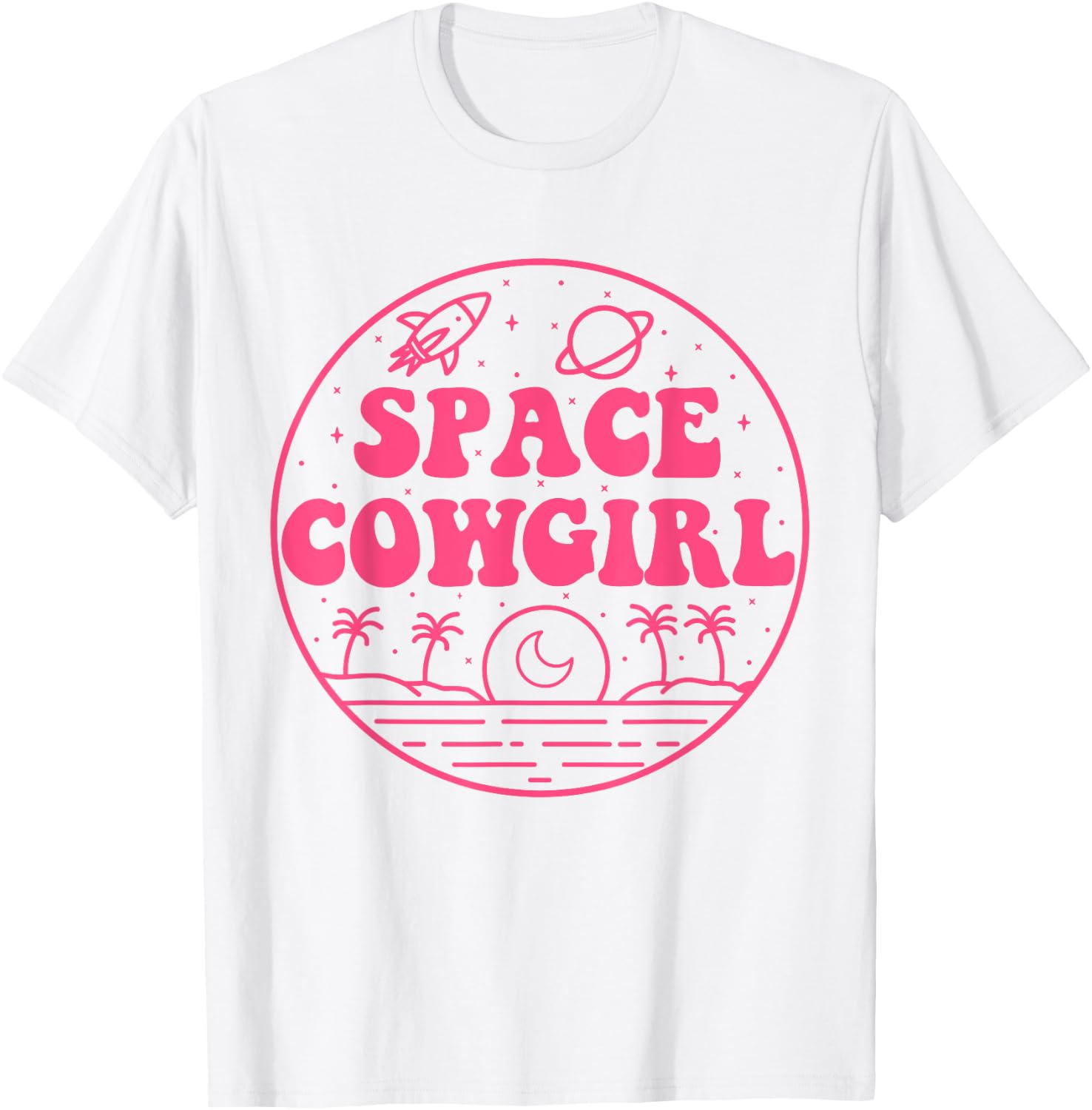 Space Cowgirls Bachelorette Party Rodeo Western Aesthetic T-Shirt - T-Shirt | White