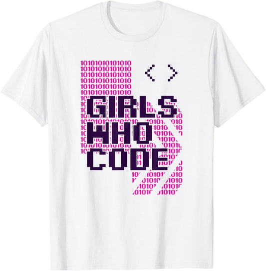 Girl Who Code Programmer Coder T-Shirt - T-Shirt | White