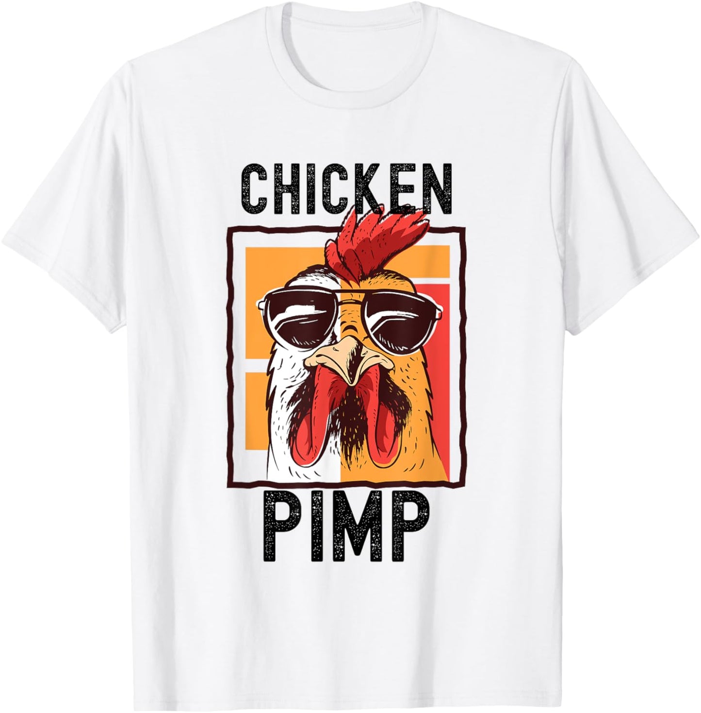 Chicken Pimp, Retro Vintage Farm Chicken Lover Gift T-Shirt - T-Shirt | White