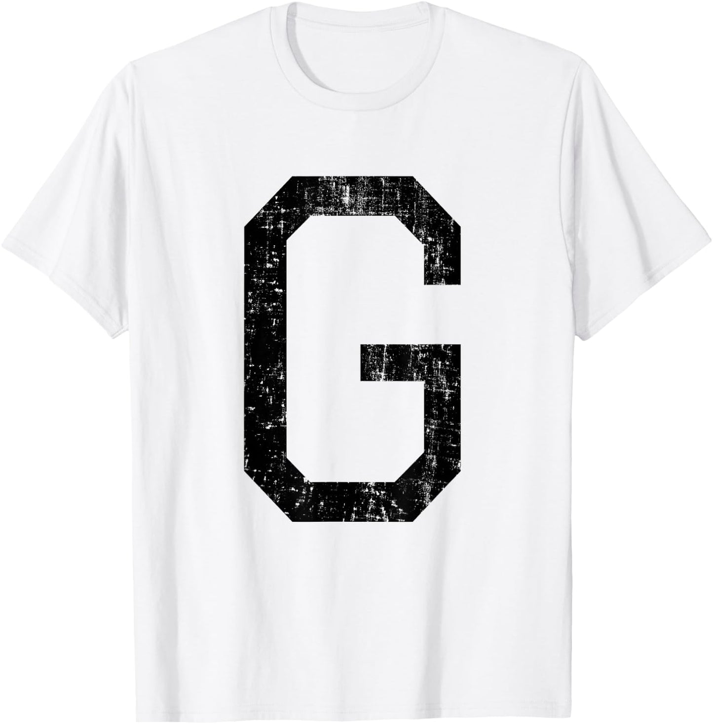 Letter G Capital Alphabet Initial School College Varsity T-Shirt - T-Shirt | White