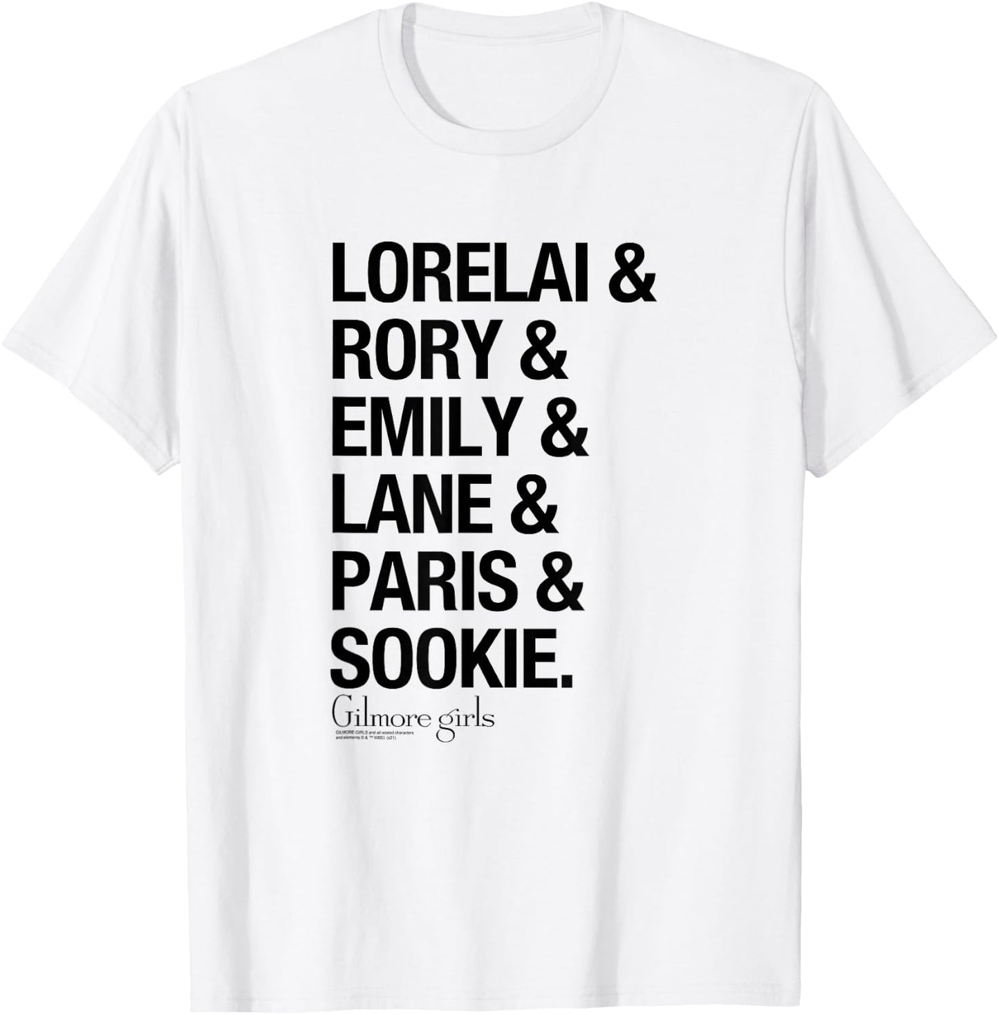 Gilmore Girls Lorelai & Rory & Emily Names TV Show T-Shirt - T-Shirt | White