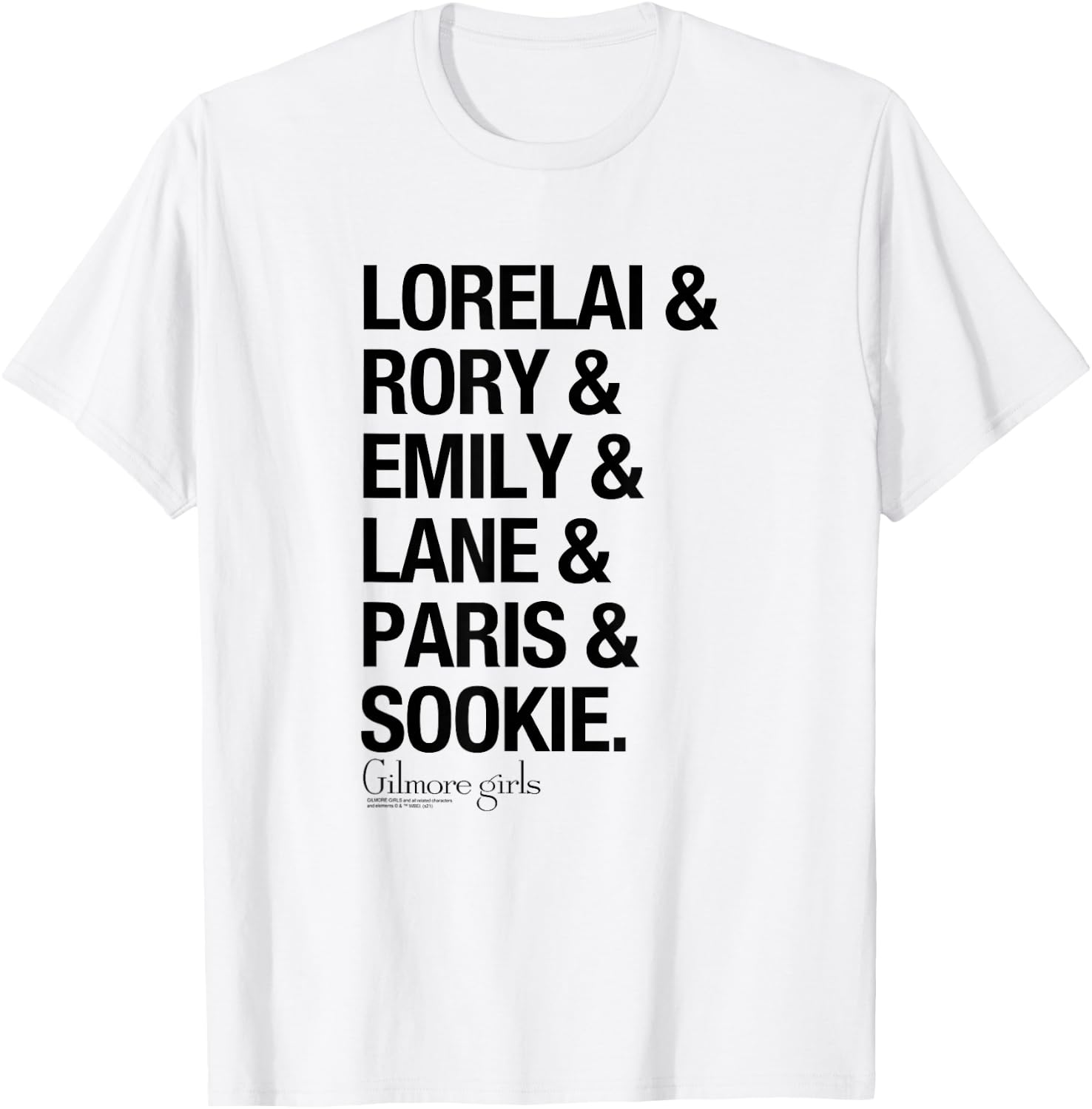Gilmore Girls Lorelai & Rory & Emily Names TV Show T-Shirt - T-Shirt | White