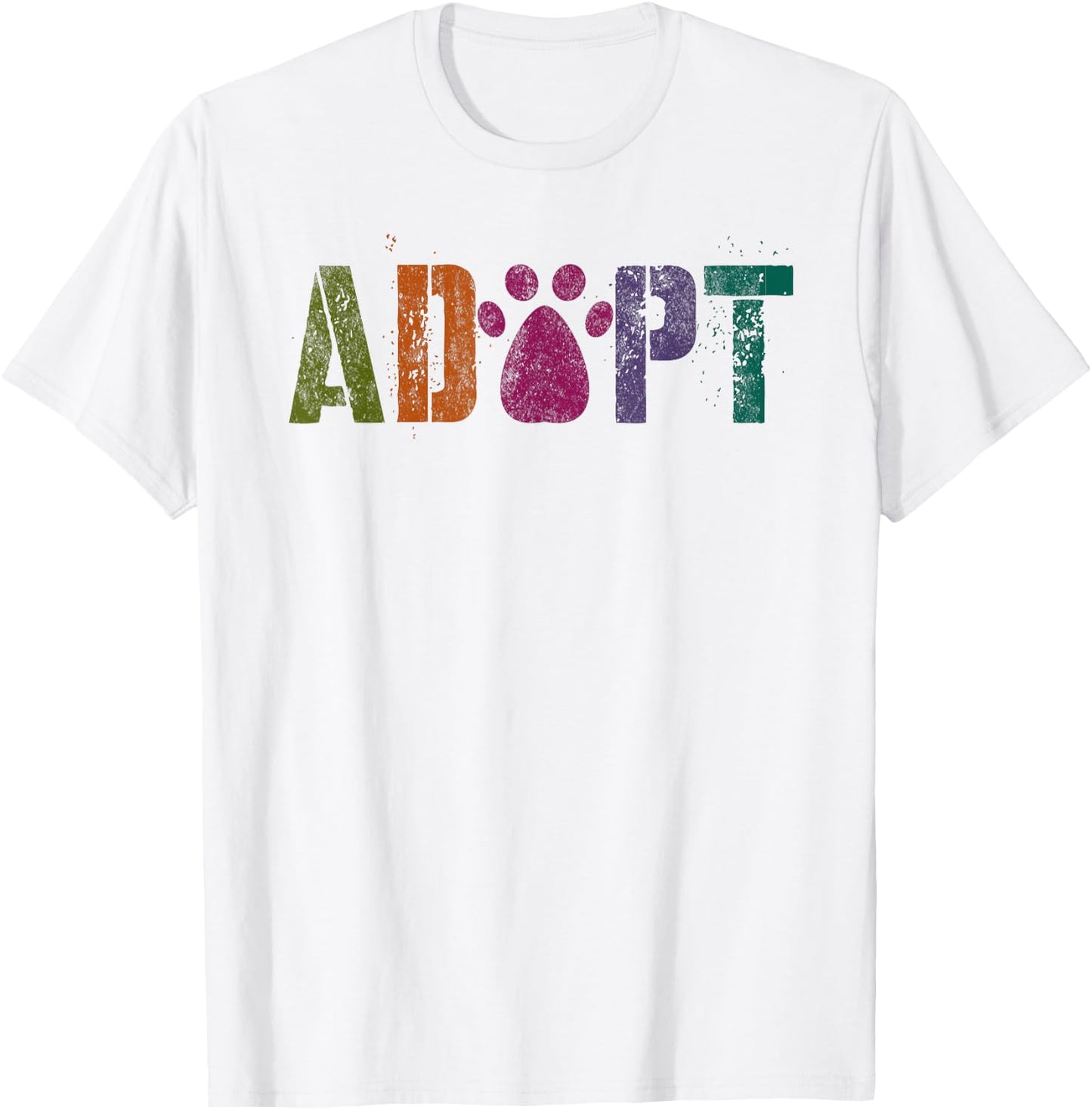 Vintage ADOPT Rescue Squad Animal Cats Dogs Adoption Dept T-Shirt - T-Shirt | White
