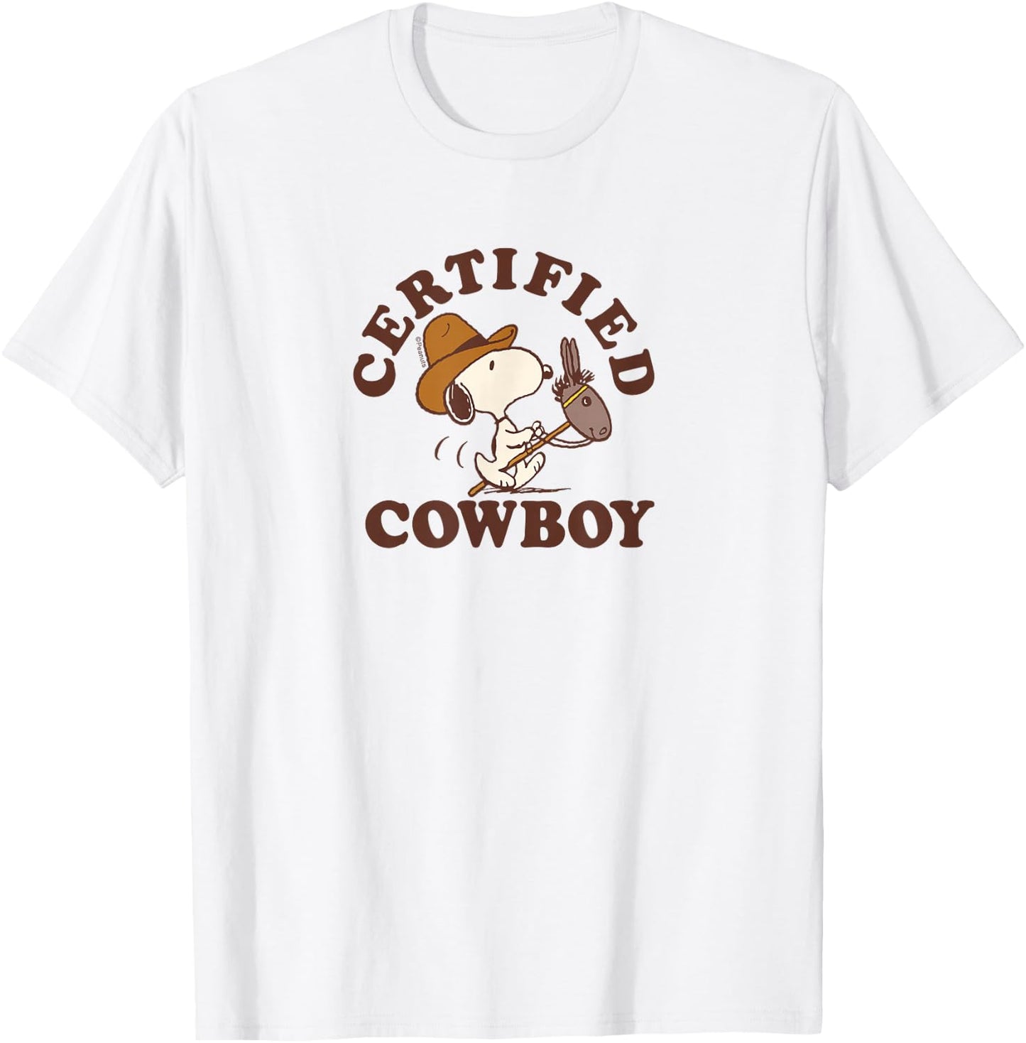 Peanuts - Certified Cowboy Snoopy T-Shirt - T-Shirt | White