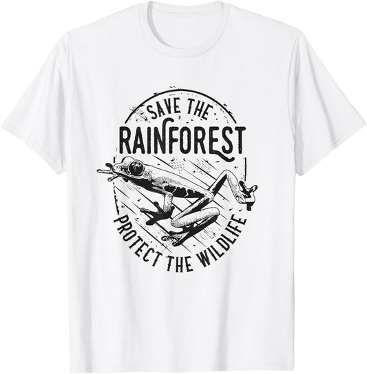Save The Rainforest Shirt - Protect The Wildlife T-Shirt - T-Shirt | White