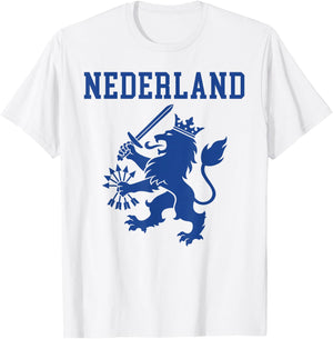 Holland Nederland Flag Dutch Lion Netherlands Pride T-Shirt - T-Shirt | White