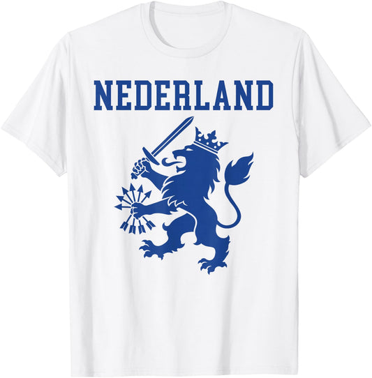 Holland Nederland Flag Dutch Lion Netherlands Pride T-Shirt - T-Shirt | White